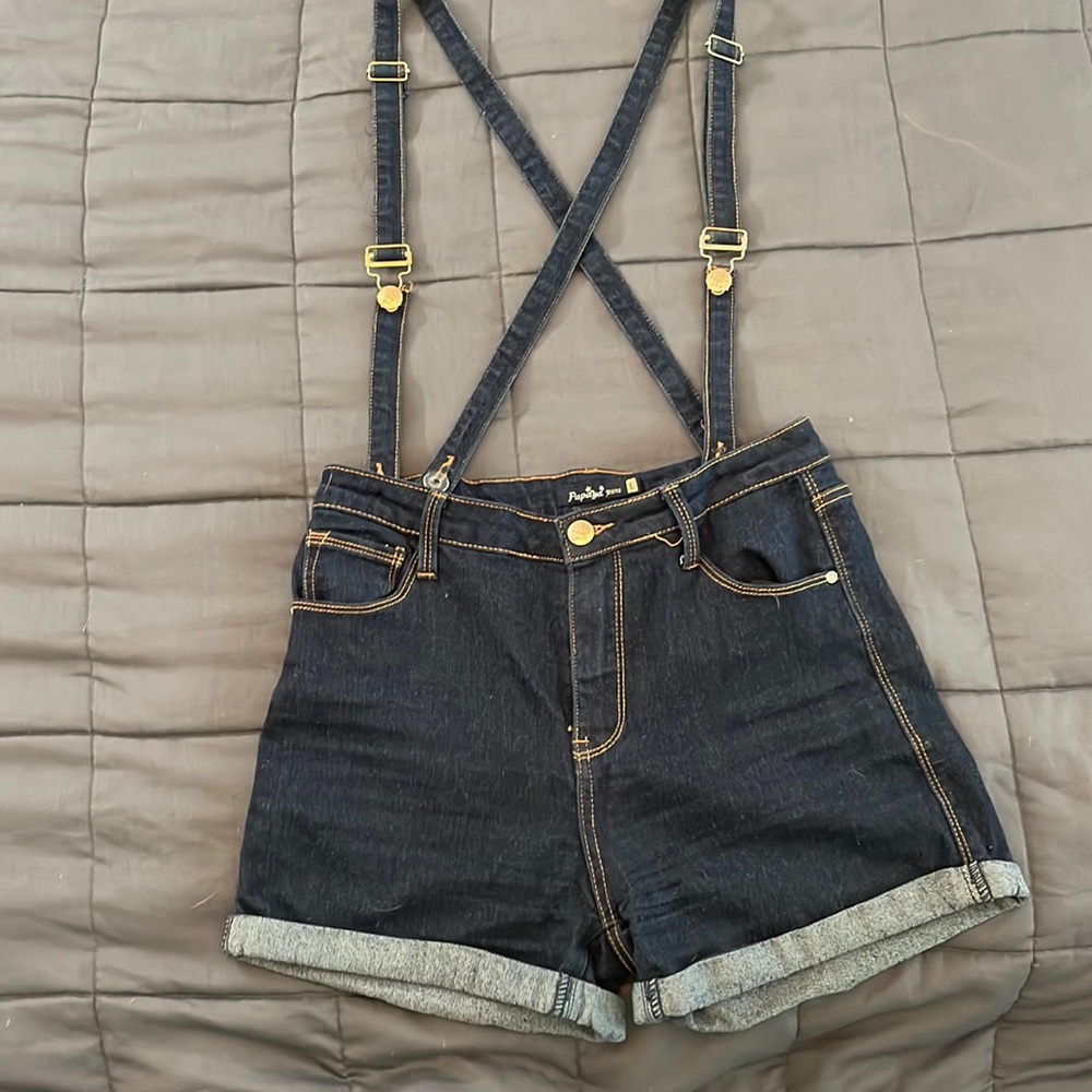 Jean overall shorts